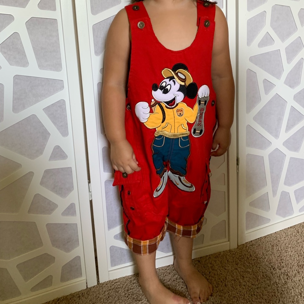 VINTAGE PFG mickey mouse overall/jumper